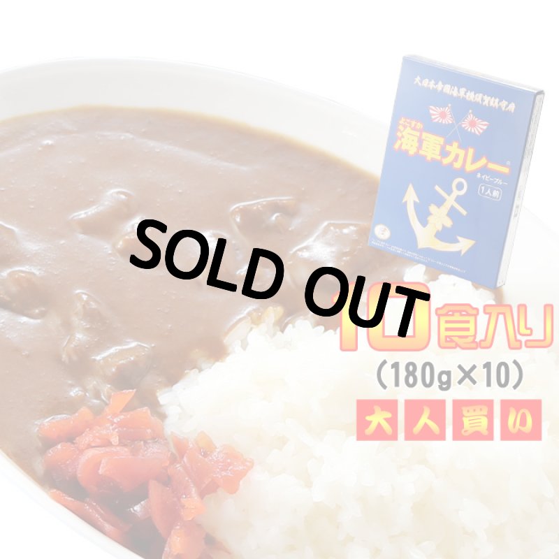 画像1: 退職祝い 還暦祝い よこすか海軍カレー 調味商事 ネイビーブルー レトルトカレー 中辛 180g×1食入 10個 鉄腕DASH 鉄腕 ダッシュ DASH 最短 【送料有料】 (1)