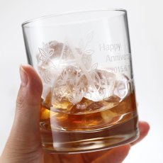 画像8: 名入れ グラス《 オールド ロック グラス 300ml 化粧箱 リボン付 》 ギフト 名入れ プレゼント (8)