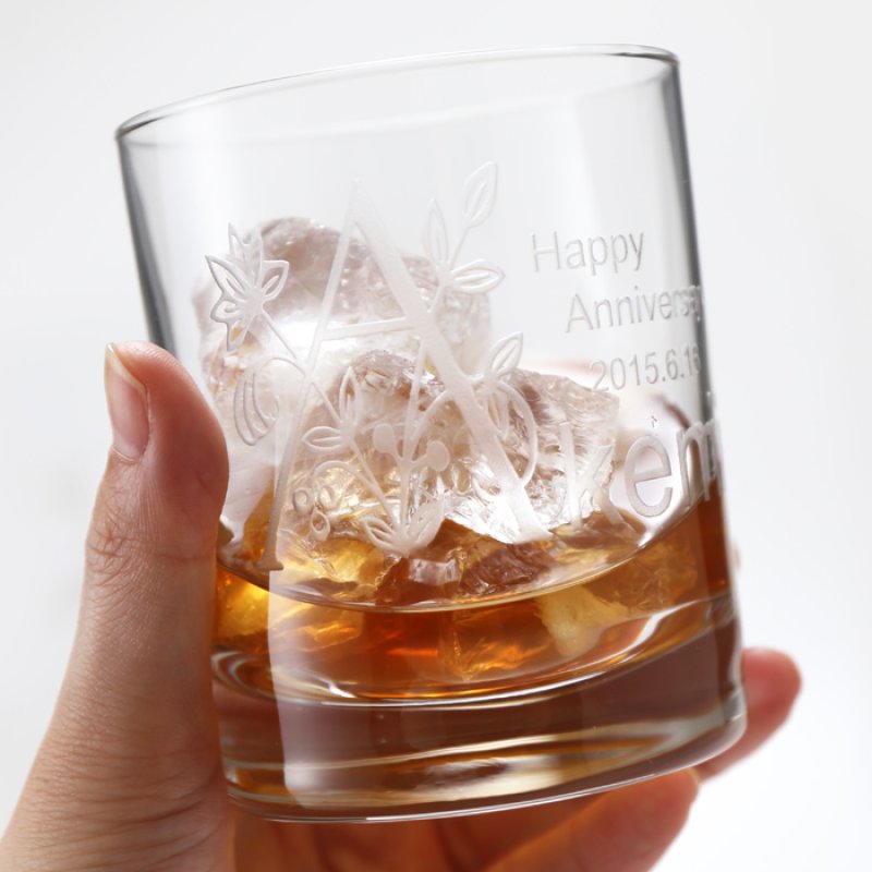 画像8: 名入れ グラス《 オールド ロック グラス 300ml 化粧箱 リボン付 》 ギフト 名入れ プレゼント (8)