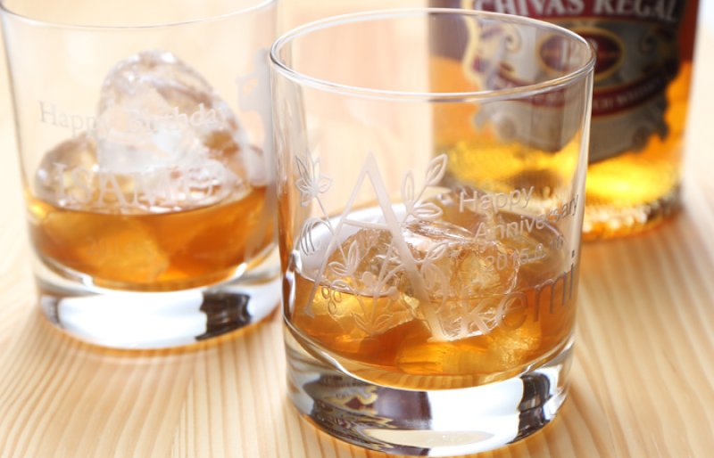 画像4: 名入れ グラス《 オールド ロック グラス 300ml 化粧箱 リボン付 》 ギフト 名入れ プレゼント (4)