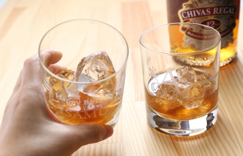 画像9: 名入れ グラス《 オールド ロック グラス 300ml 化粧箱 リボン付 》 ギフト 名入れ プレゼント (9)