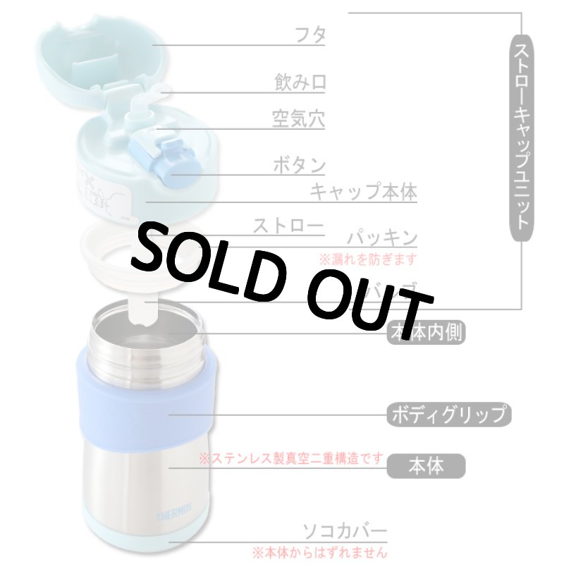 画像8: サーモス ストローマグ 水筒 名入れ 【 動物フェイスデザイン 】 プレゼント 出産祝い 名前入り ギフト ベビー キッズ こども用 魔法びん 保冷 お祝い 男の子 女の子 290ml FFH-290ST THERMOS 9ヵ月頃から 幼稚園 保育園 子供用 (8)