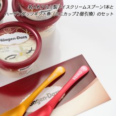 画像2: 【 ハーゲンダッツ ギフト券 付 】名入れ アイスクリーム スプーン 選べるデザイン 母の日 父の日 誕生日 名入り 名前入り プレゼント ギフト ラッピング 熱伝導 溶ける アイススプーン ギフト券セット 結婚 家族 日本製 新潟 燕 最短 即日発送 (2)
