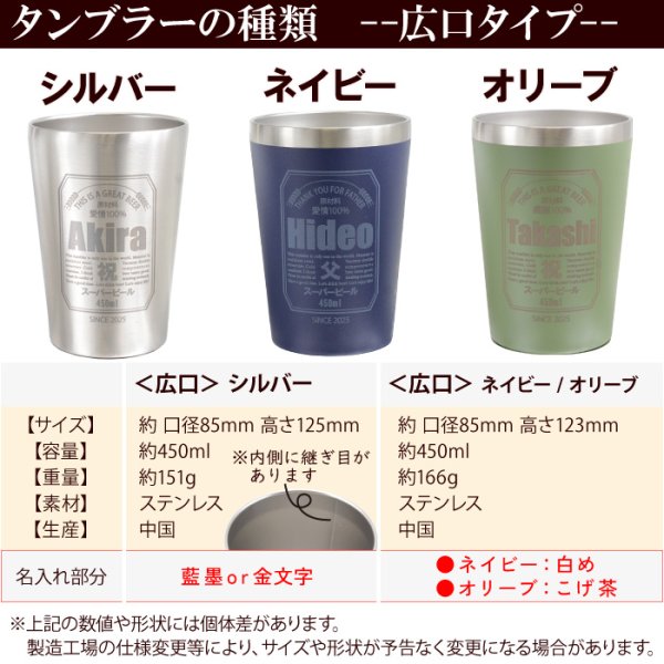 画像11: 名入れ タンブラー プレゼント 《  缶ビール風 真空 ステンレス タンブラー 450ml  》 男性 父 保温 保冷 ビール 名前入り ギフト お父さん 還暦祝い 退職祝い (11)