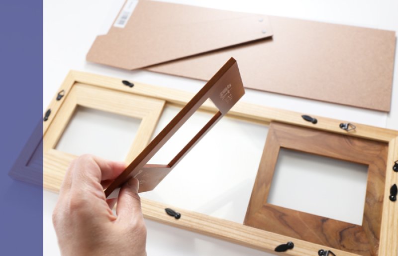 画像13: 名入れ フォトフレーム ハッピーフレーム 【中枠彫刻】3枚タイプ(ナチュラル)フォトフレーム【誕生日 ベビーメモリアル 祝い 結婚祝い】（ギフト 贈答 プレゼント）【名前入り】 (13)