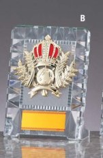ガラス・アクリル 表彰盾 名入れ Gold Star D070 B（145×110mm）