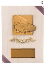 将棋・囲碁 表彰盾 名入れ Gold Star D086 G（180×120mm）