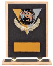蒔絵 表彰盾 名入れ Gold Star V099 C（250×210mm）