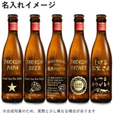 画像6: 退職祝い 還暦祝い 名入れ ビール ＆ グラス セット プレゼント 「 ダブル 名入れ 加工 セット 」 誕生日 還暦祝い 名前入りギフト 名入れギフト イネディット 330ml 薄吹き グラス 2026 (6)