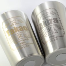 画像11: 名入れ タンブラー プレゼント お誕生日 ビール 名入れ 名前入りギフト 【 名入れギフト 】 《 【 ペア 】 缶ビール風デザイン 真空ステンレスタンブラー 450ml 》 名入れ  最短 酒器 グラス 実用的 2026 (11)